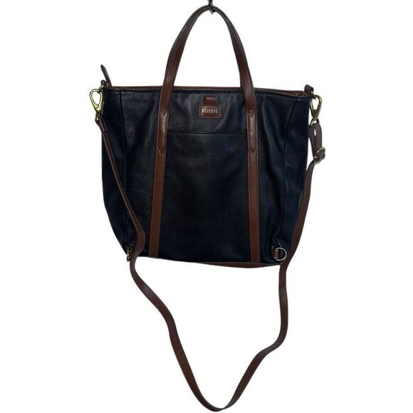 Fossil dual tone Leather Backpack - Missing one strap - Picture 2 of 12